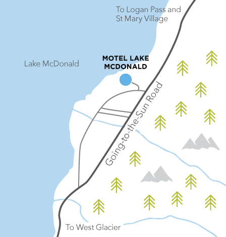 Motel Lake McDonald map