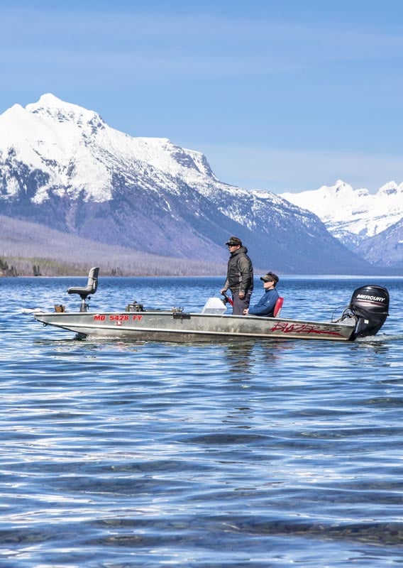 Motor Boat at Glacier National Park