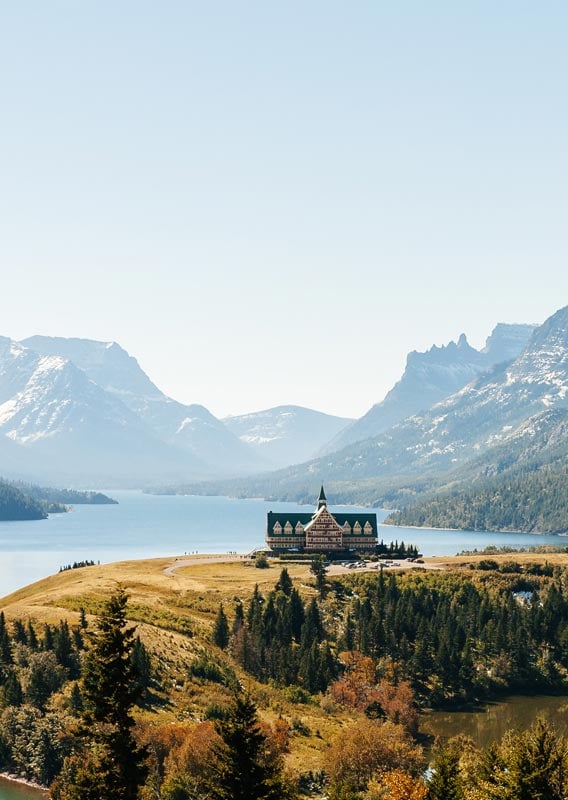 How To Get The Prince Of Wales Hotel Waterton National Park Ab Prince Of Wales Hotel On The Bluff Overlooking Upper Waterton Lake With Mountains Across