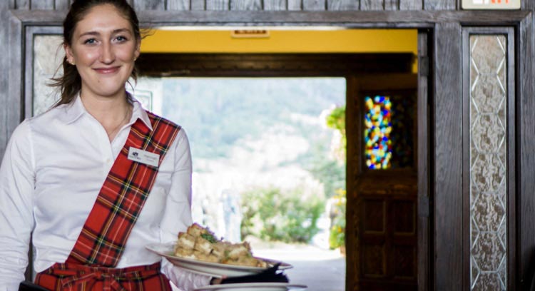 A member of the Prince of Wales Hotel team