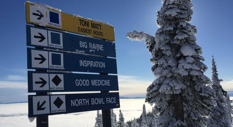 Ski runs at Whitefish Mountain Resort