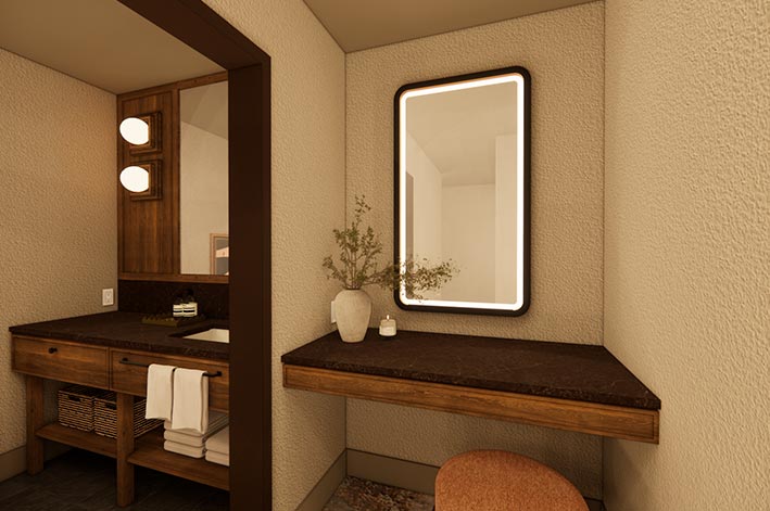 2 Queen Bathroom and Desk