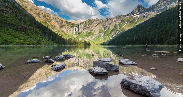 Avalanche Lake in Glacier National Park.