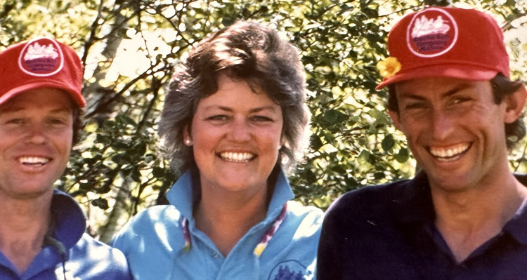 The founders of Glacier Raft Co. smiling for a photo together during the early days of the business.