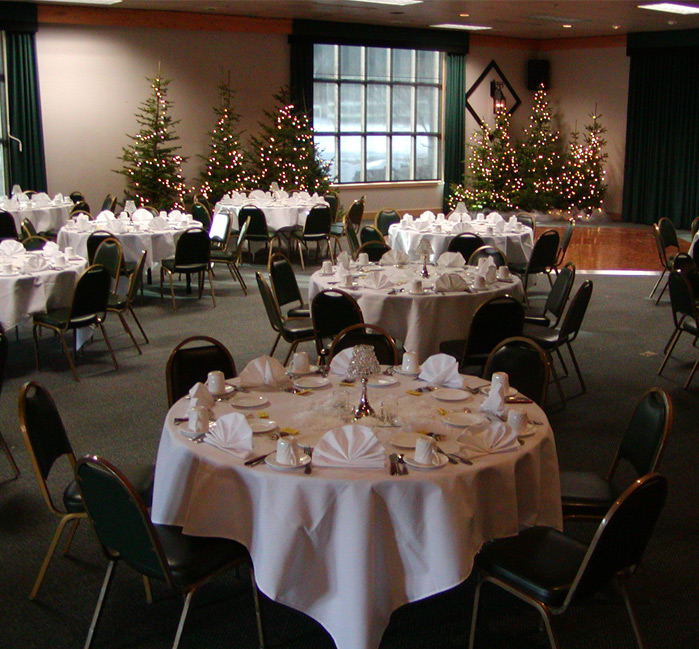 The Continental Divide room decorated for the winter holidays