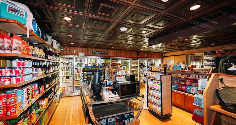 Interior view of Eddie's Mercantile