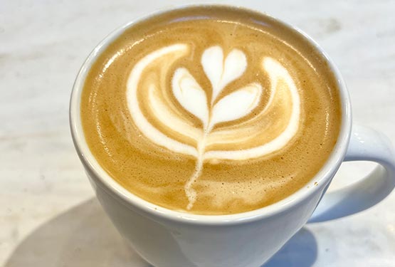 A cappuccino cup.